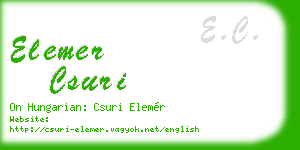 elemer csuri business card
